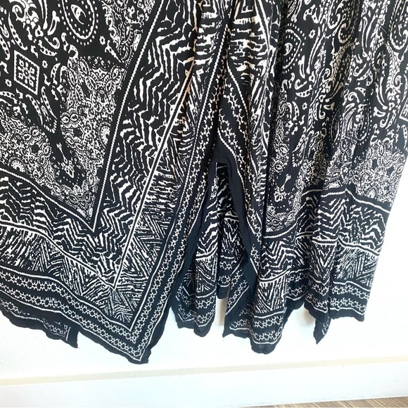 Bila Boho Crochet White and Black Tapestry Aztec Print Maxi Dress M - Picture 12 of 13